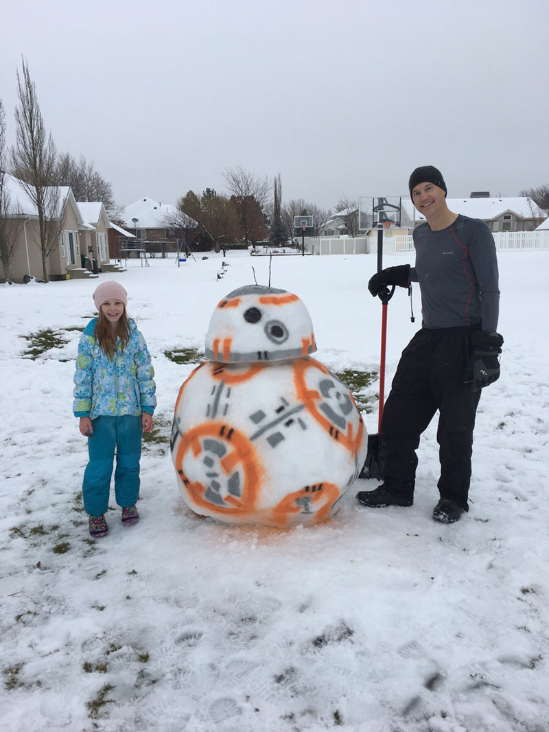 bb 8 snowman droid reddit Picture of the Day: Why Make a Snowman When You Can Build a BB 8!