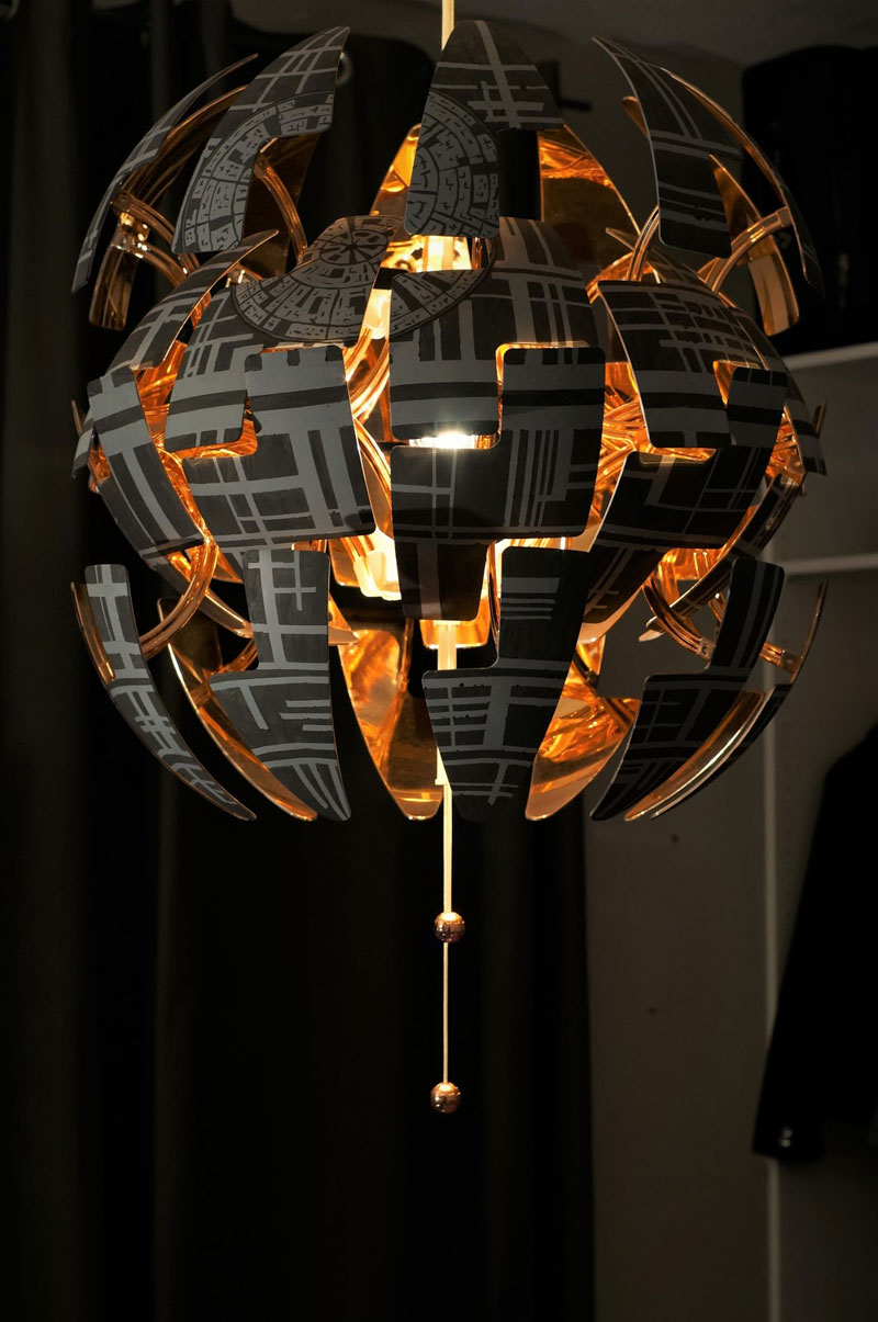 ikea death star lamp diy 13 Star War Fans Turn Popular IKEA Lamp Into Death Star