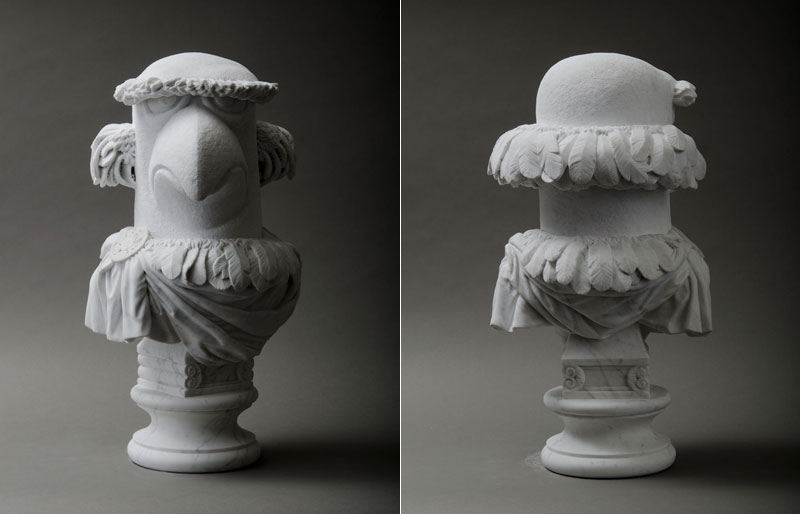 sam the eagle muppets marble bust by sebastian martorana 10 This Marble Bust of Sam the Eagle is Perfect