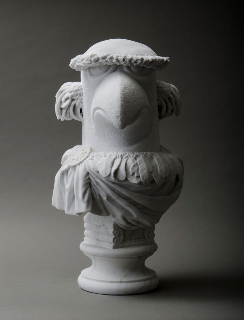 sam the eagle muppets marble bust by sebastian martorana 2 This Marble Bust of Sam the Eagle is Perfect
