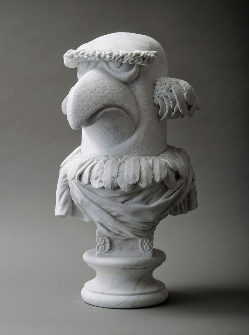 sam the eagle muppets marble bust by sebastian martorana 3 This Marble Bust of Sam the Eagle is Perfect