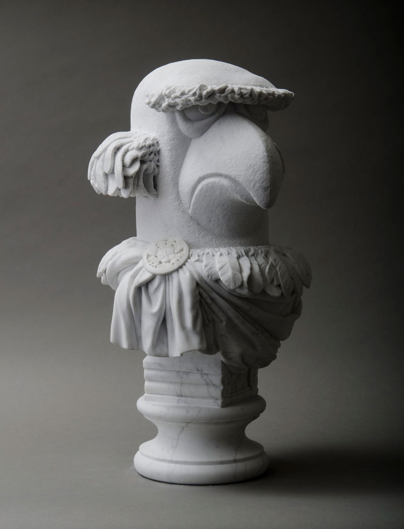 sam the eagle muppets marble bust by sebastian martorana 6 This Marble Bust of Sam the Eagle is Perfect