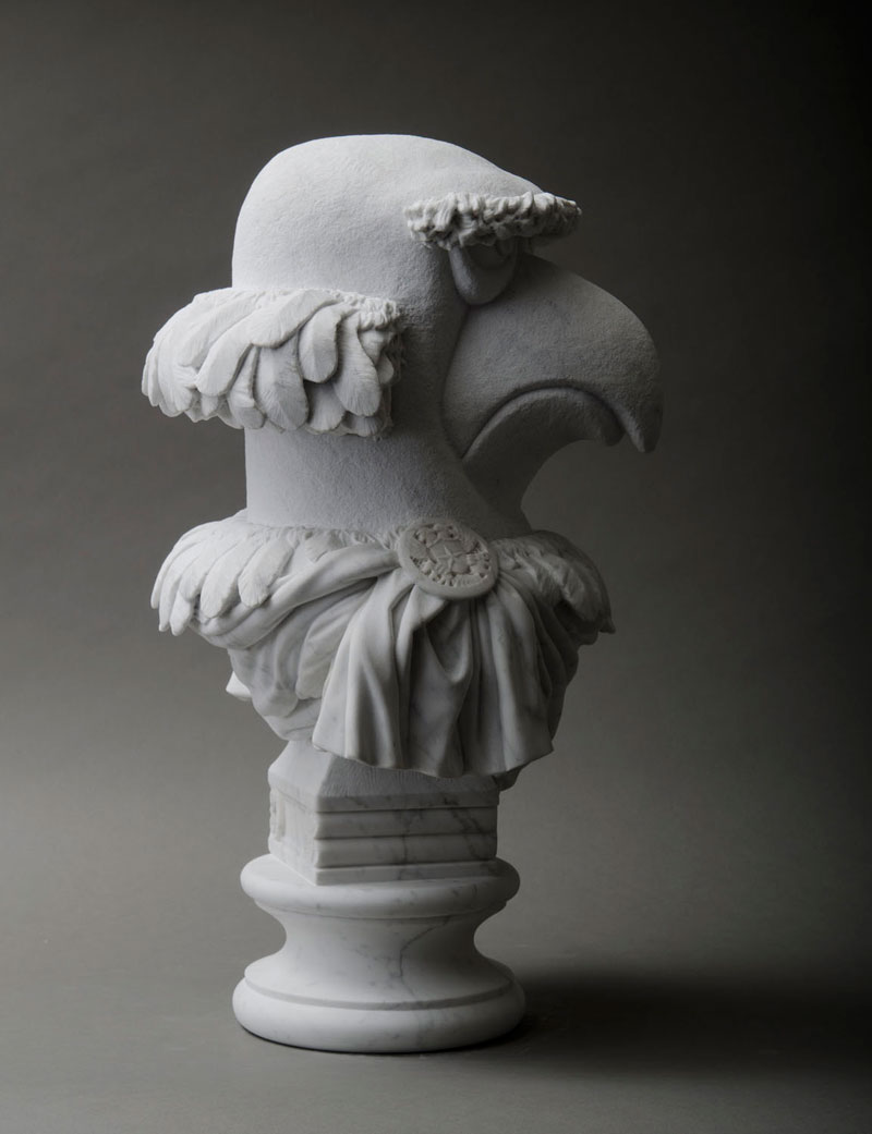 sam the eagle muppets marble bust by sebastian martorana 8 This Marble Bust of Sam the Eagle is Perfect