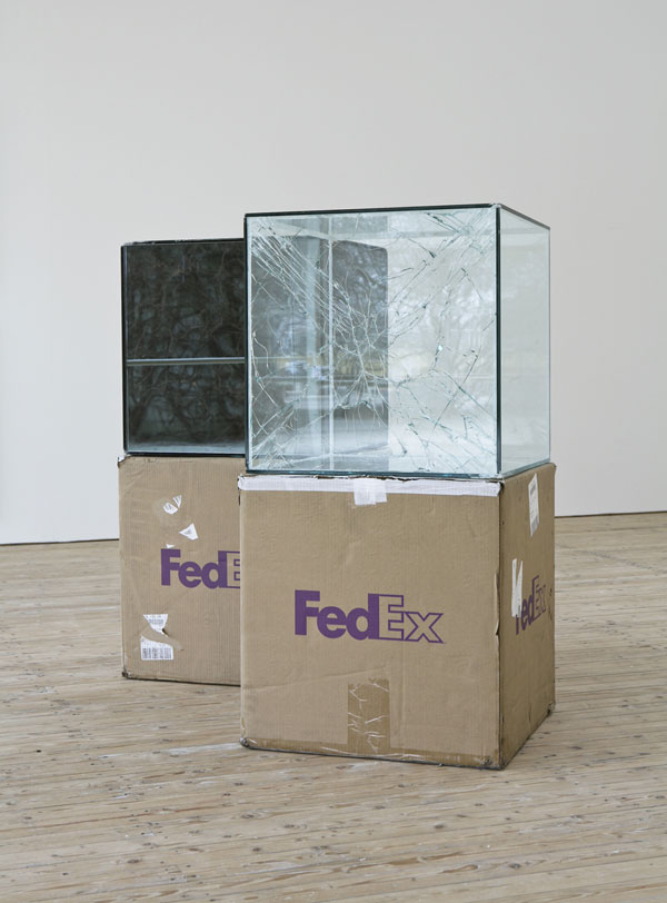 shipping glass boxes with fedex by walead beshty 4 This Guy Shipped Glass Boxes Inside FedEx Packages and Exhibited the Results