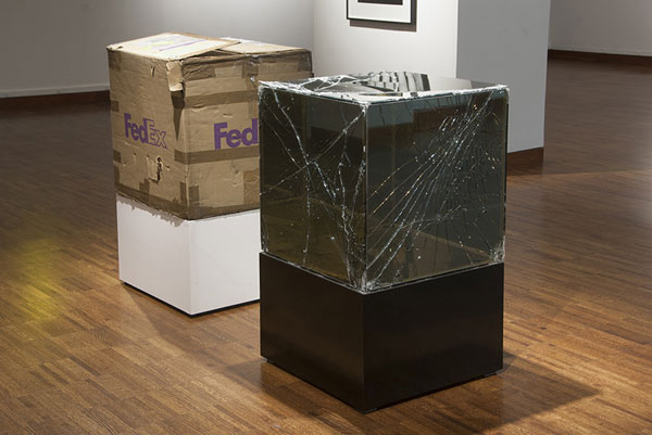 shipping glass boxes with fedex by walead beshty 6 This Guy Shipped Glass Boxes Inside FedEx Packages and Exhibited the Results