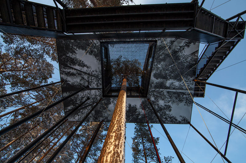 treehotel sweden the 7th room 11 The Newest Room at Swedens Treehotel has an Outdoor Net With a Tree Through It