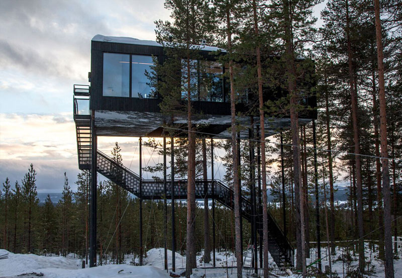 treehotel sweden the 7th room 4 The Newest Room at Swedens Treehotel has an Outdoor Net With a Tree Through It