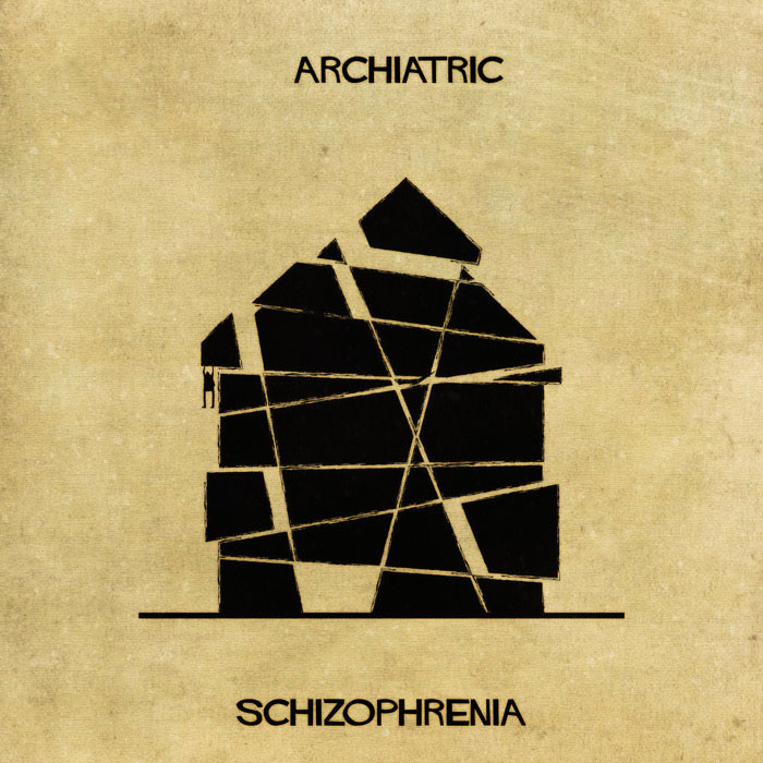 archiatric by federico babina 5 Artist Interprets Mental Illnesses and Disorders Through Architecture