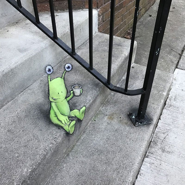 David Zinn Uses Chalk to Brighten People’s Days » TwistedSifter