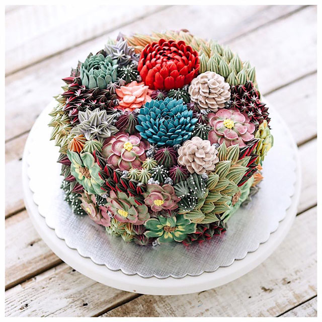 buttercream frosting plant cakes by ivenoven 14 These Plant Cakes Made with Buttercream Frosting Look Incredible