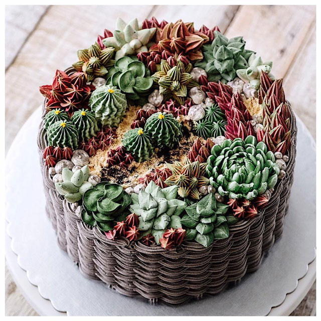 buttercream frosting plant cakes by ivenoven 8 These Plant Cakes Made with Buttercream Frosting Look Incredible