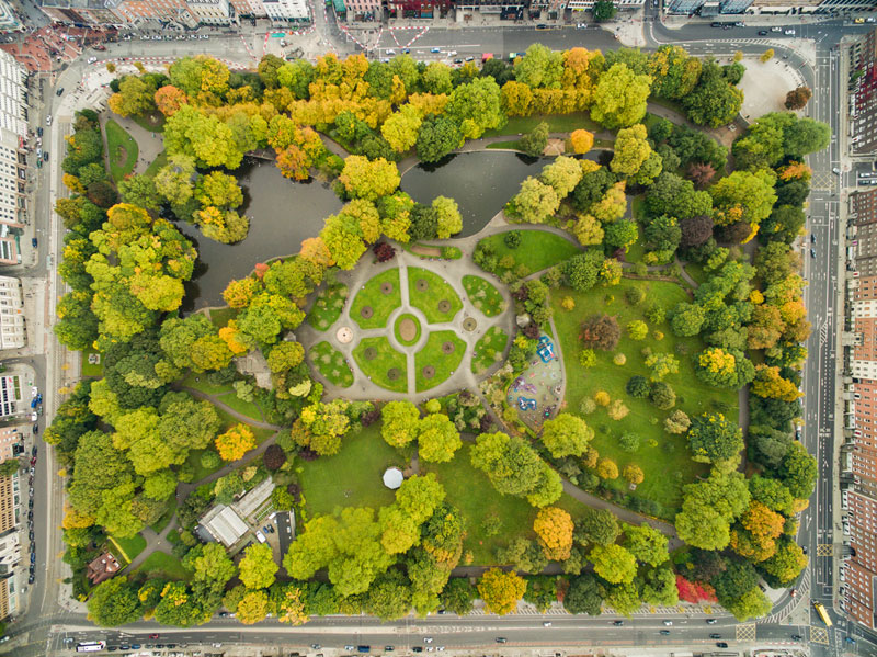 Picture of the Day: St Stephen's Green, Dublin from Above