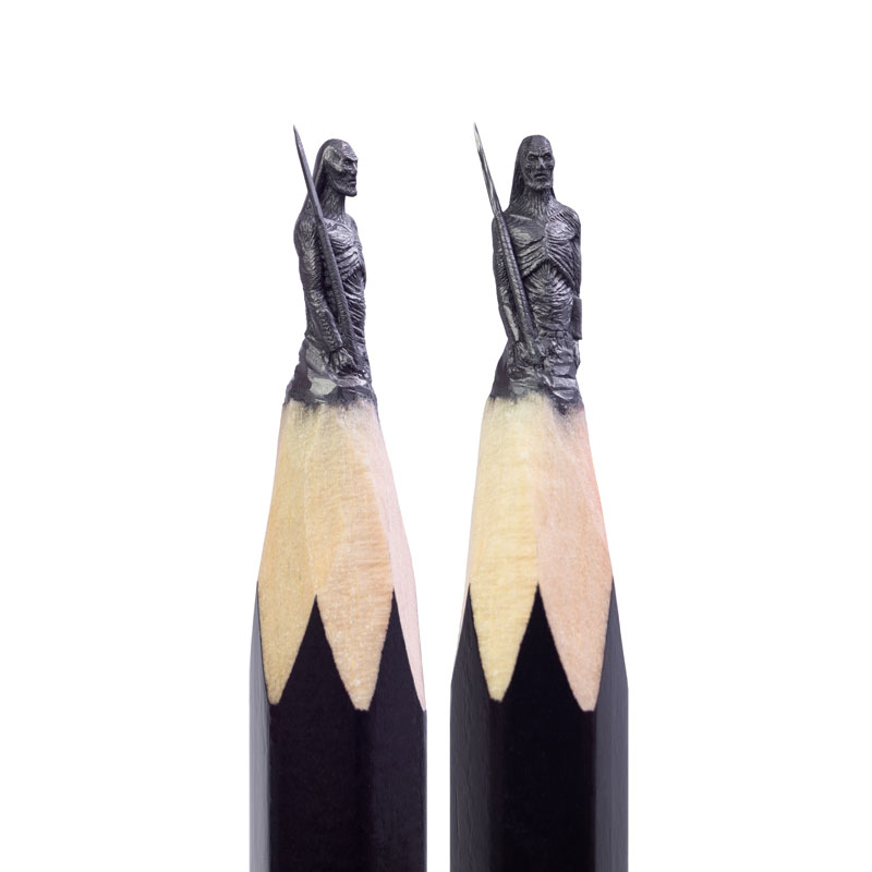 game of thrones carved into tip of pencil by salavat fidai 7 Amazing Artist Carves Game of Thrones Themed Sculptures Onto the Tips of Pencils