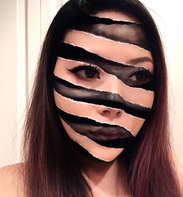 mimi choi mkeup artistry 11 This Makeup Artist Can Transform Her Face Into a Glitch in the Matrix
