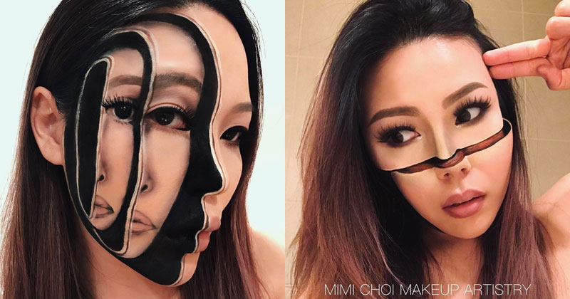 mimi choi mkeup artistry 16 This Makeup Artist Can Transform Her Face Into a Glitch in the Matrix