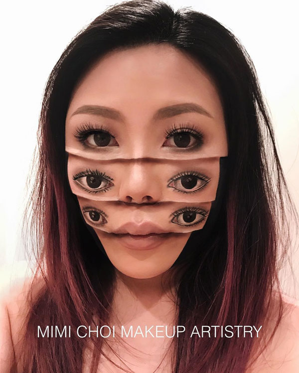mimi choi mkeup artistry 6 This Makeup Artist Can Transform Her Face Into a Glitch in the Matrix