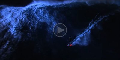 Surfing Jaws at Night Looks as Crazy as it Sounds