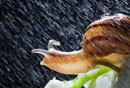 These Close-Ups of Snails in a Rainstorm are Beautiful