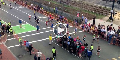 The Simple Technique at the Boston Marathon that Lets Pedestrians Cross the Street