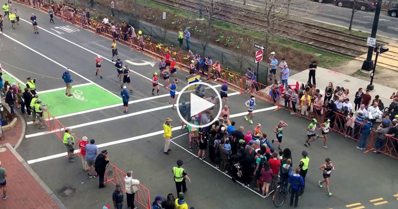 The Simple Technique at the Boston Marathon that Lets Pedestrians Cross the Street