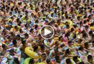 A Wave Pool in China During a Heat Wave