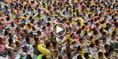 A Wave Pool in China During a Heat Wave