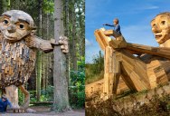 Artist Builds Forest Giants from Salvaged Materials and Hides Them in the Woods for People to Find
