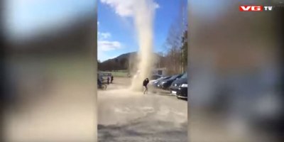 Crazy Mini Tornado Appears Out of Nowhere in Norway