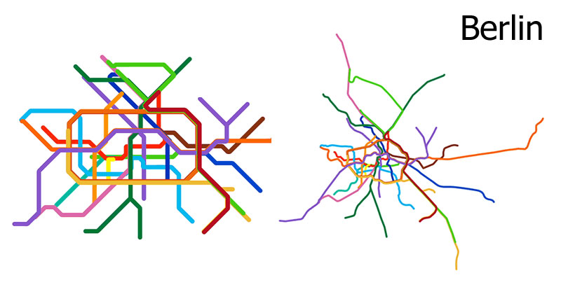 15 Subway Maps Compared to Their Actual Geography