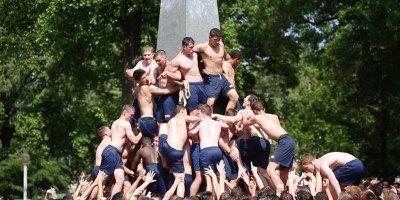 For Naval Academy Freshmen, Summer Can't Begin Until They've Climbed This Obelisk
