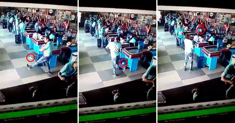 Guy Leaving Grocery Store Accidentally Drops Something—Then Remembers He’s Brazilian