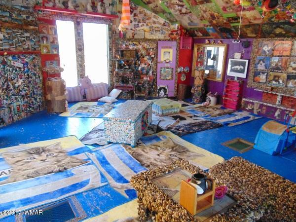 craziest cat house ever stanford concho arizona 4 Inside this Unassuming Log Cabin is the Craziest Cat House You Will Ever See