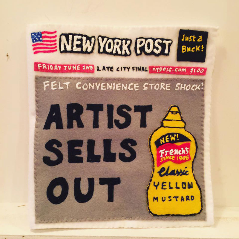 felt convenient store new york by lucy sparrow 12 Artist Opens Fauxdega in New York With 9,000 Felt Products and Its Already Sold Out