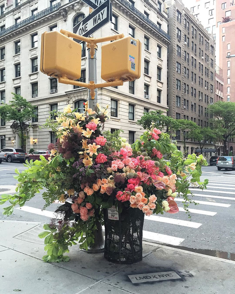giant flower bouquets new york city streets lews miller design 5 A Team of Florists Have Been Leaving Giant Bouquets Around New York and Its Amazing