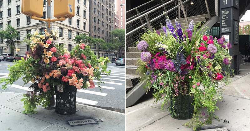 A Team of Florists Have Been Leaving Giant Bouquets Around New York and It's Amazing