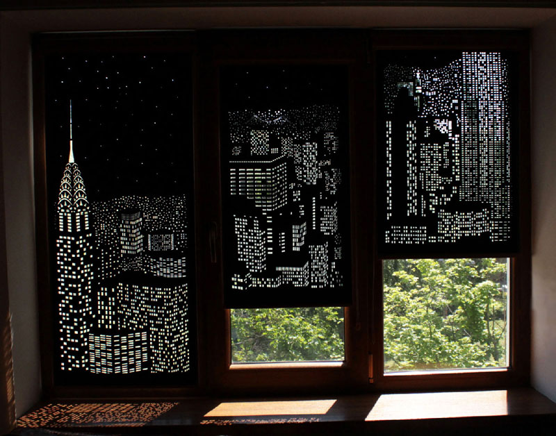intricately cut blinds show iconic cityscapes at night by holeroll 4 These Intricately Cut Blinds Show Iconic Cityscapes at Night