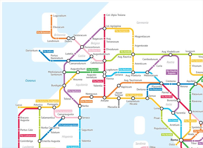 A Roman Empire Subway Map of their 250,000 Mile Road Network ...