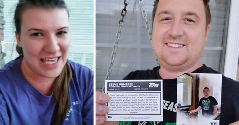 Baseball Fanatic Finds Out Wife is Kidney Donor Match From Custom Pack of Baseball Cards