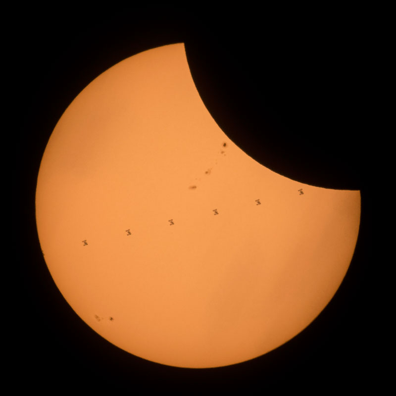NASA Has Already Released An Epic Gallery of Eclipse Photos Including an ISS Photobomb
