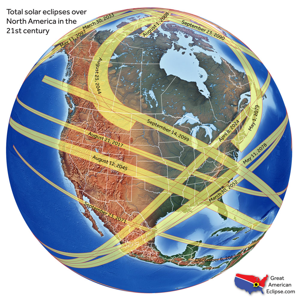 21stcenturynorthamericaneclipses Everything You Need to Know About the Most Anticipated Solar Eclipse in US History