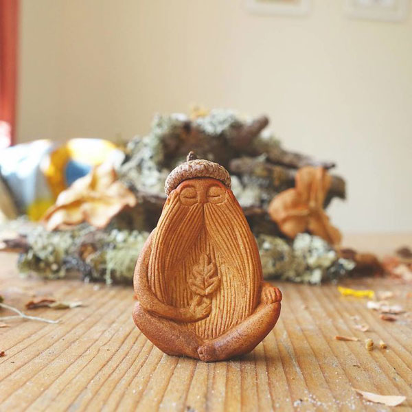 avocado stone faces carved by jan campbell 4 Waste Not, Want Not: Artist Carves Avocado Pits Into Tiny Forest Spirits