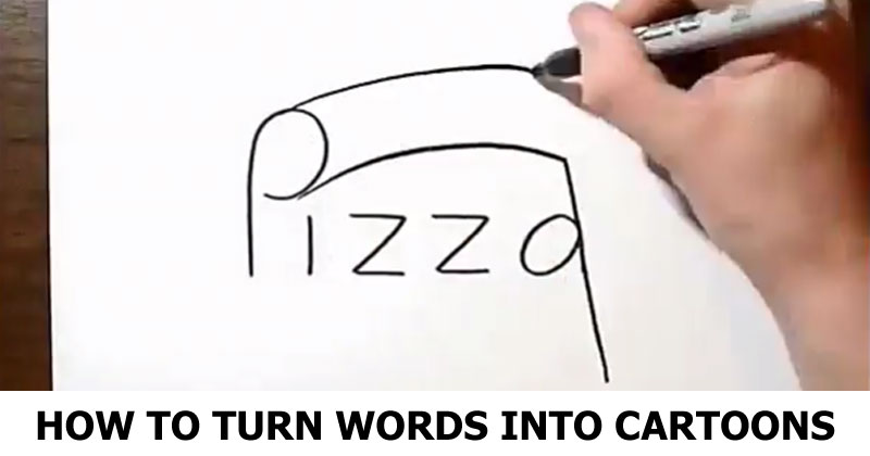 Artist Practices Drawing by Turning Words Into Cartoons » TwistedSifter