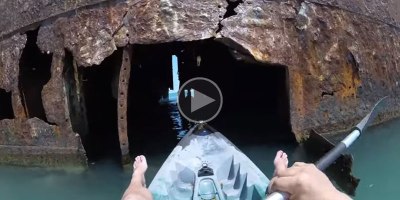 Kayaking Through a Shipwreck in Romania