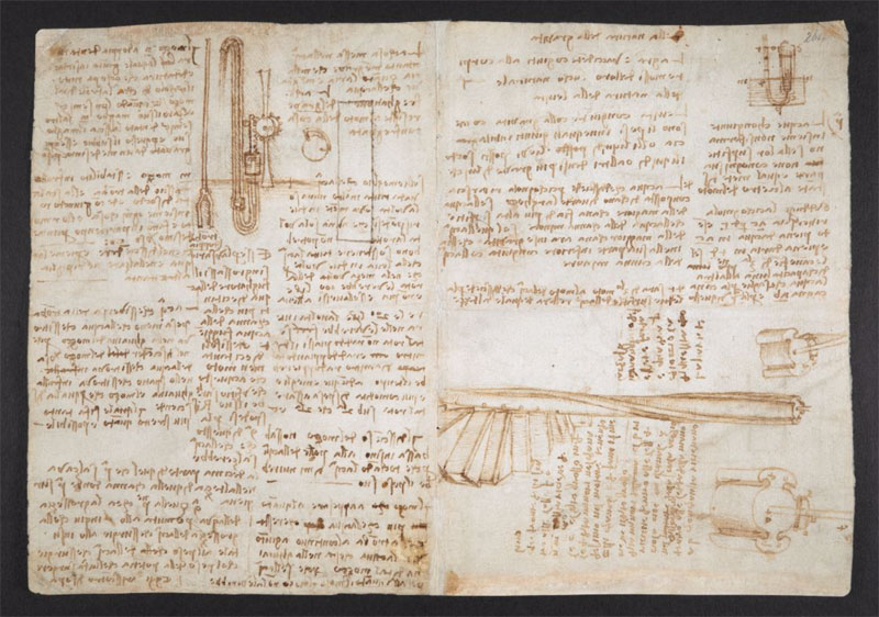 leonardo da vinci notebook 19 The British Library Has Fully Digitized 570 Pages of Leonardo da Vincis Visionary Notebooks