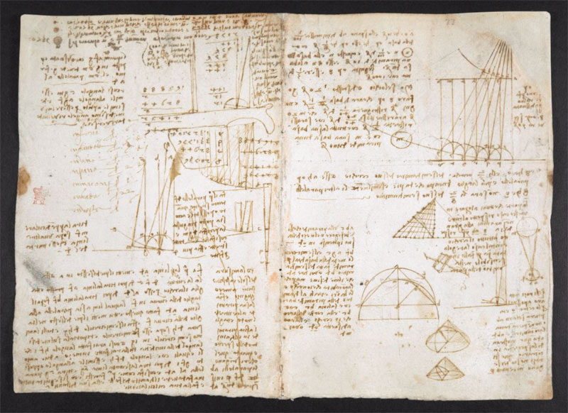 leonardo da vinci notebook 9 The British Library Has Fully Digitized 570 Pages of Leonardo da Vincis Visionary Notebooks