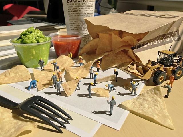 miniature scenes by derrick lin mardser on instagram 2 Guy Creates Tiny Moments on His Desk Using Office Supplies and Huge Collection of Miniatures