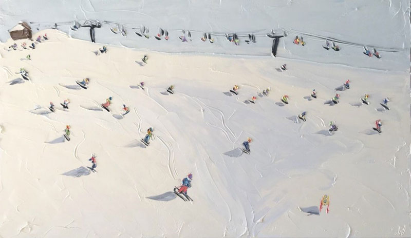 sally west art beach snow oil painting thick 3 Sally West Uses Thick Dabs of Paint to Create Amazing Textural Surfaces and Outdoor Scenes