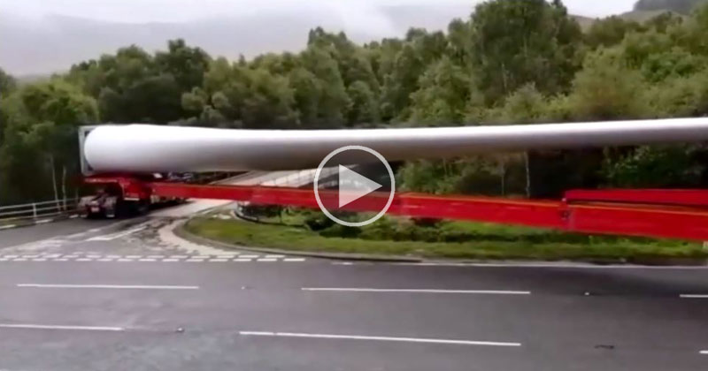 Just a 200 Ft Long Truck Making a Perfect Right-Hand Turn