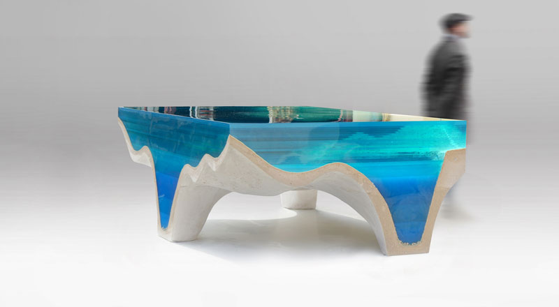 Artist Channels the Ocean Into One-of-a-Kind Tables Using Marble and ...