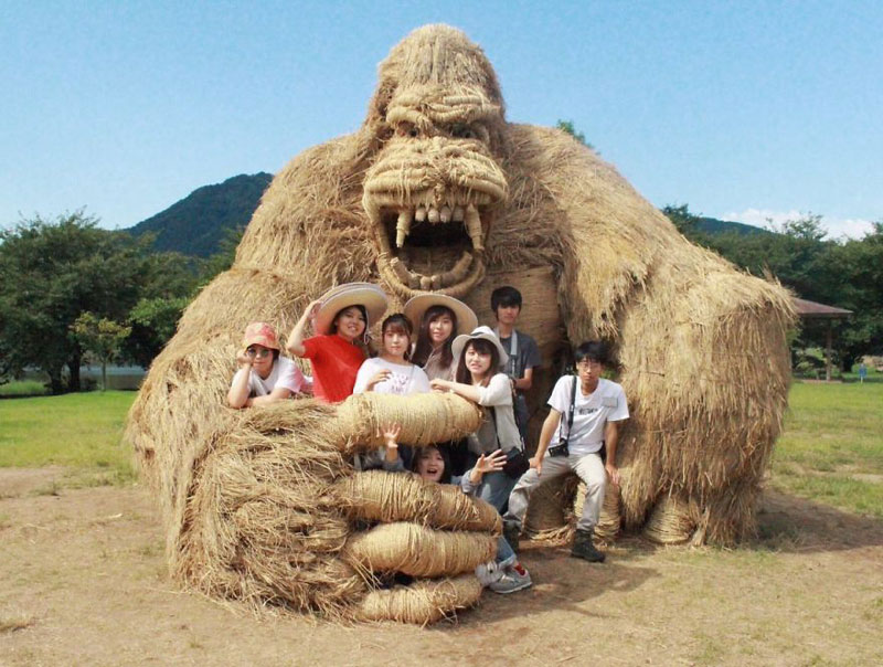 giant straw animals japan wara art festival 2017 7 Every Year Japanese Art Students Get Together and Make Giant Animals Out of Straw